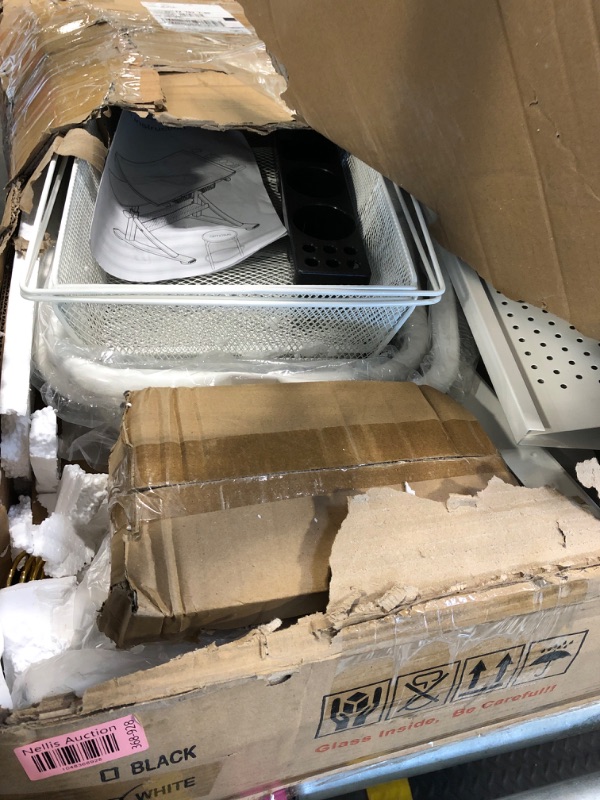 Photo 1 of ***SIMILAR ITEM***Gaderth Drafting Table w/Stool, Height Adjustable Drawing Table, Multifunctional Art Craft Paintings Work Station w/2 Storage Drawers Artists Desk Tilting Glass Tabletop for Home Office, White