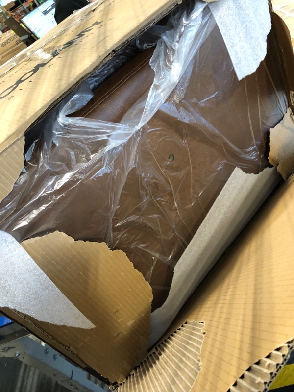 Photo 1 of ***SIMILAR ITEM**COLAMY Push Back Recliner Chair, Upholstered Leather Recliner with Footrest 118-150 Degree Adjustable, Comfy Modern Wingback Recliner for Living Room, Bedroom,Small Spaces,Camel