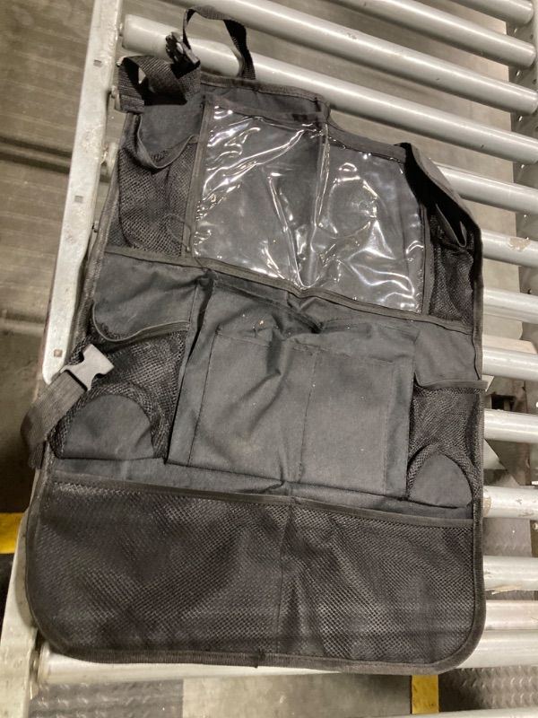 Photo 1 of ***MISSING OTHER PICES***Oneyus Car Backseat Organizer with Table Tray(2-Pack) 9 Storage Pockets Backseat Car Organizer and storage with Tablet Holder, Kick Mats Back Seat Cover for Kids family Road Trip Essentials Travel