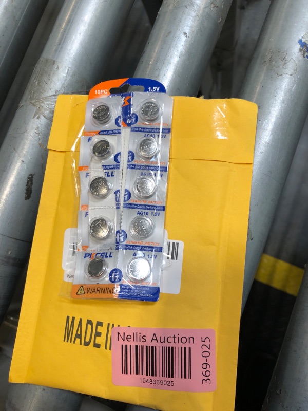 Photo 1 of **USED***PKCELL LR1130 Battery LR54 AG10 389 390 Button Cell Battery 1.5V Alkaline Button Batteries (10 Count (Pack of 1))