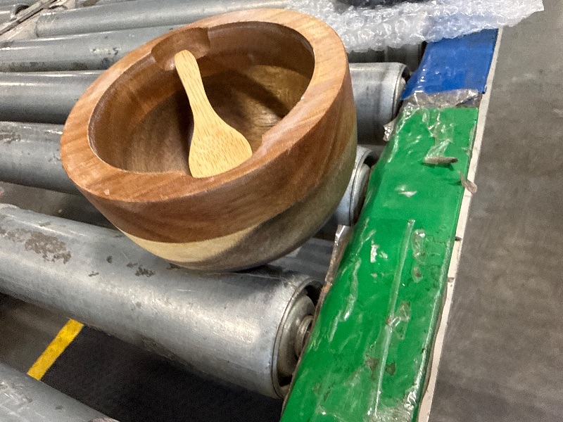 Photo 1 of [SMALL CHIP ON THE LID] HESHIBI Wooden Salt Cellar Box with Marble Lid & Spoon, Modern Black Stone Salt or Pepper Sugar Spice Seasoning Bowl Container Jar Holder Well Keeper Dish Pig Crock for Kitchen