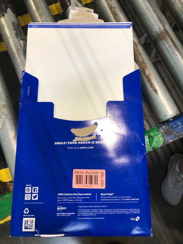 Photo 1 of ***Open box returned***Avery Printable Rectangle Cards, Sure Feed Technology, 5" x 7", Matte White Cardstock, Laser/Inkjet Printable, 20 Total, Great for Invitations and Thank You Messages