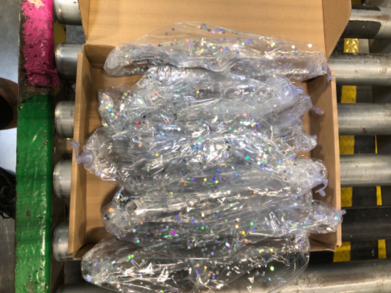 Photo 1 of ***4 pcs missing***Meooeck 16 Pcs Light up Beach Balls Glow in The Dark LED Inflatable Beach Balls 9 Inch Sparkly Confetti Glitters Pool Disco Bulk Outdoor Summer Swimming Party Favors Wedding Decorations(Silver)