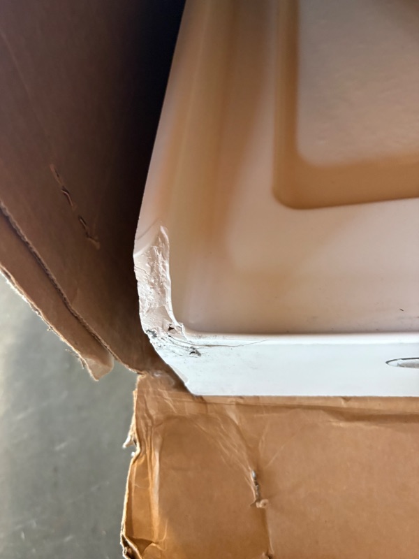 Photo 1 of **MINOR BRAKES ON CRONERS**KOHLER K-8659-0 Rely 60" x 42" Acrylic Alcove Shower Base with Single-Threshold, Molded-In Textured Floor, Center Drain, White