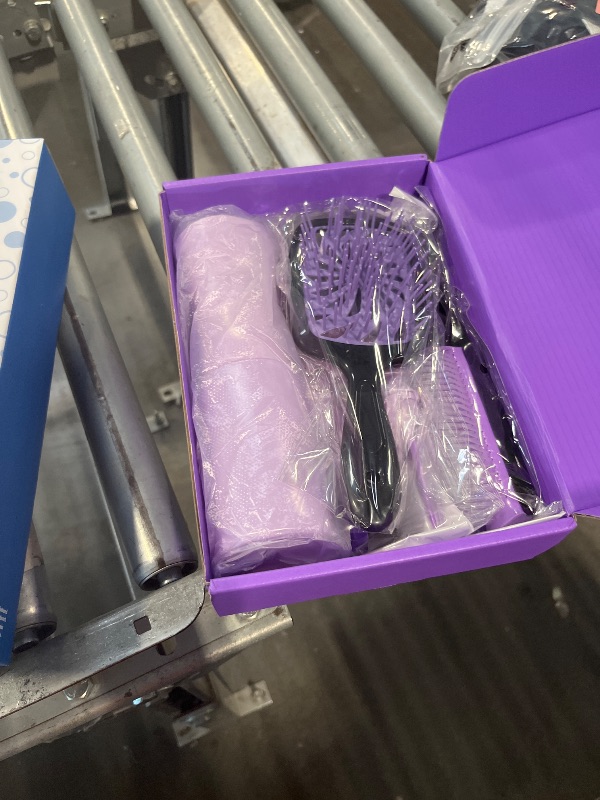 Photo 1 of 11 Pcs Hairbrush Set, Detangle Hair Brush And Spray Bottle, 3 Pieces Smooth Hairbrush For Toddlers, Suitable For Wet and Dry Hairstyles, Suitable For Adults And Children. (Purple)