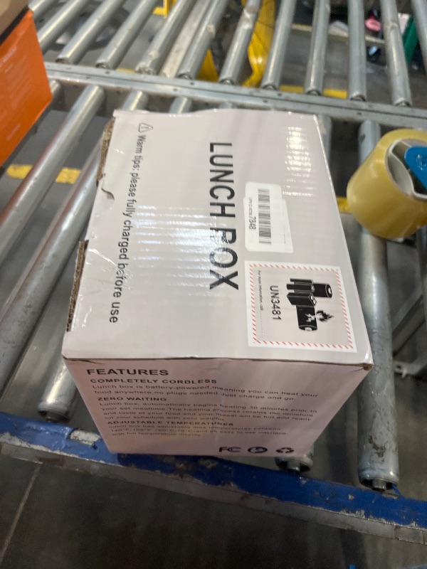 Photo 1 of ** SCRATCHES ON THE INSIDE** Cordless Electric Lunch Box, 1.2L Self Heating Lunch Box Battery Powered with Automatic Heating, BPA Free, Meal Prep Friendly (Blue)