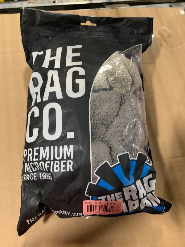 Photo 1 of **WIDELY USED** The Rag Company Gauntlet Car Drying Towel - 70/30 Korean Microfiber, Dries Faster Without Scratching, 900gsm, 30x36 inches, Ice Grey/Grey, Pack of 1