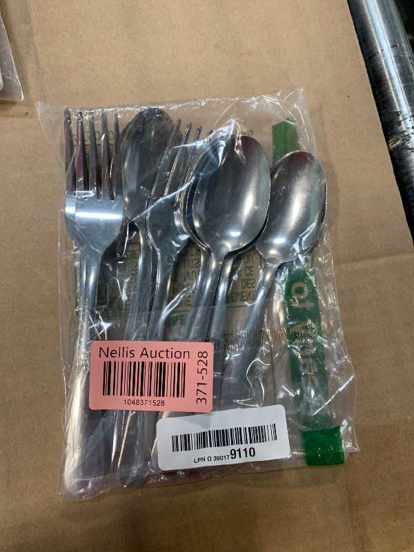 Photo 1 of **23 PIECE **24-piece Forks and Spoons Silverware Set, Unokit Food Grade Stainless Steel Flatware Cutlery Set for Home, Kitchen and Restaurant, 12 Dinner Forks and 12 Dinner Spoons, Mirror Polished&Dishwasher Safe