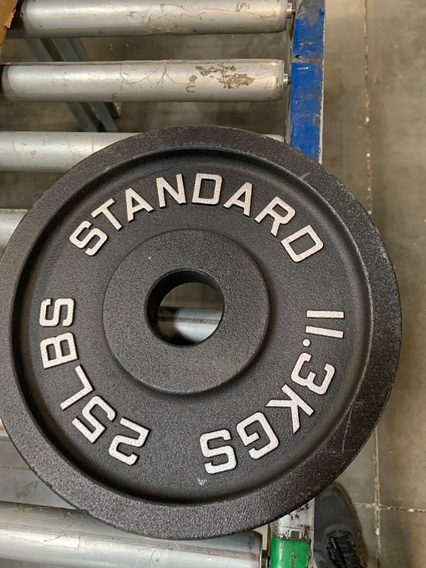 Photo 1 of ****ONLY ONE****

Fitvids Olympic Cast Iron 2-Inch Weight Plate for Strength Training & Weightlifting, Multiple Weights Available, 25LB (Pair)