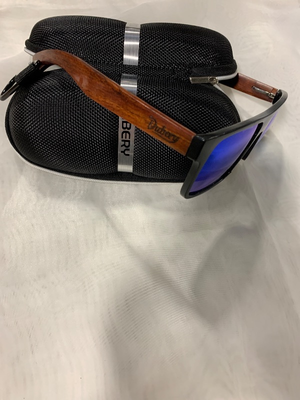 Photo 1 of ***SIMILAR***
DUBERY Wood Frame Square Polarized Sunglasses for Men Women UV400 Protection Wooden Sun Glasses D833,Blue Mirrored