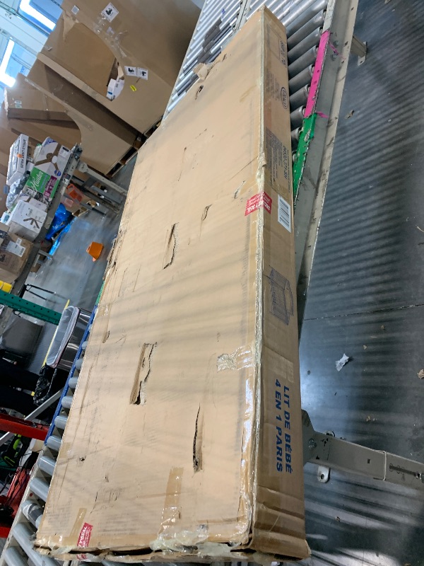 Photo 1 of Graco Paris 4-in-1 Convertible Crib (White) – GREENGUARD Gold Certified, Converts to Toddler Bed and Daybed, Fits Standard Full-Size Crib Mattress, Adjustable Mattress Support Base