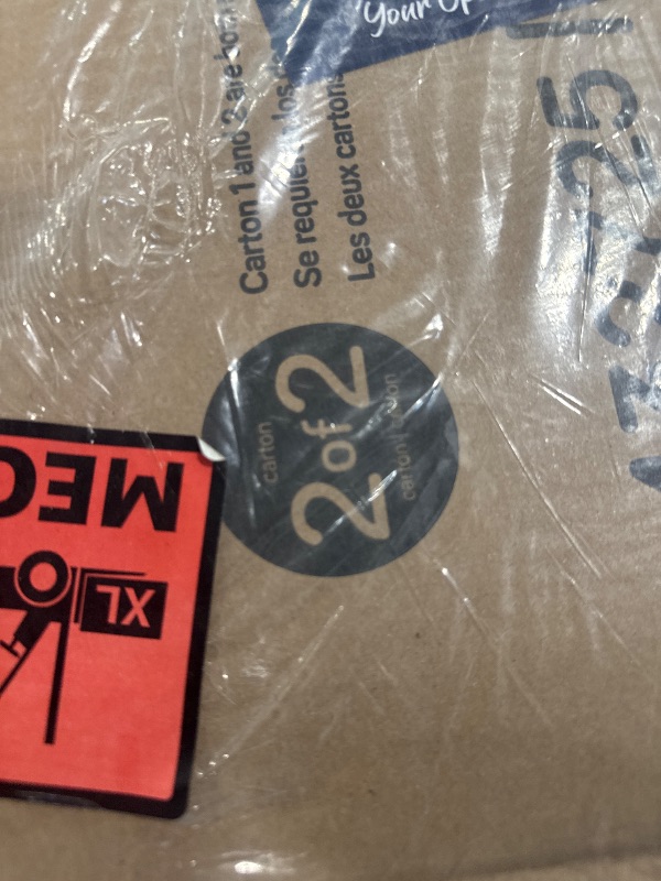 Photo 1 of Sauder Palladia L Shaped Desk with Drawers, Office Desk with File Cabinet Storage, Cable Management, Keyboard Tray, in Glacier Oak Finish