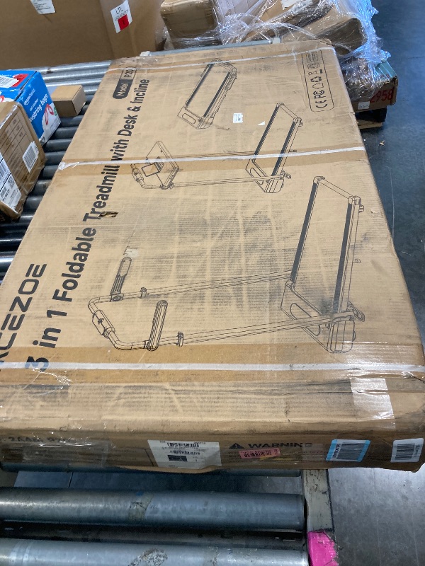 Photo 1 of Acezoe 3 in 1 Under Desk Treadmill with 10% Incline, Walking Pad Treadmill with Removable Desk Workstation, Adjustable Height for Different Need, Foldable for Home Small Office