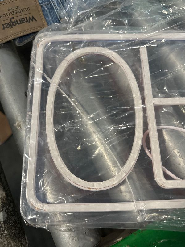 Photo 1 of **CRACKED, BUT STILL FUNCTIONS** Led Neon Open Signs for Business,16.5"X 9" Open Signs, Powered by USB with ON/OFF Switch, Adjustable Bright Led Neon Open Sign for Bar Salon Coffee Stores Club Hotel (Blue/Red-Horizontal)