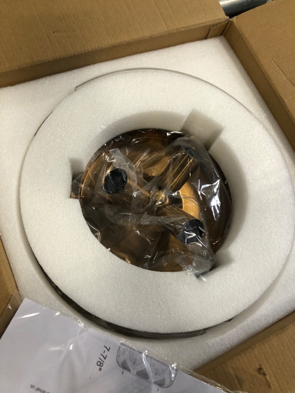 Photo 1 of (SPARE PARTS) Slypadan Semi Flush Mount Ceiling Light, 12 Inch Large Gold Ceiling Light Fixture, 3-Light Globe Glass Farmhouse Kitchen Lighting Fixtures for Bathroom, Hallway, Dining Room (Bulb Not Included)