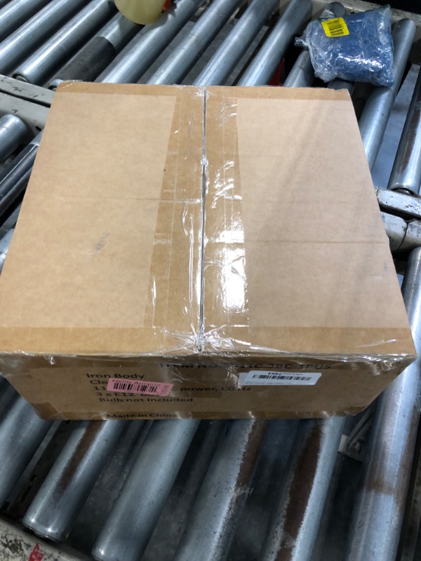 Photo 1 of (SPARE PARTS) Slypadan Semi Flush Mount Ceiling Light, 12 Inch Large Gold Ceiling Light Fixture, 3-Light Globe Glass Farmhouse Kitchen Lighting Fixtures for Bathroom, Hallway, Dining Room (Bulb Not Included)