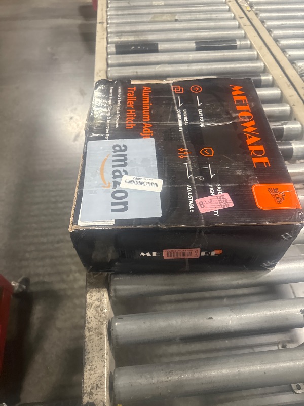 Photo 1 of ***MISSING PARTS****METOWARE Adjustable Drop Hitch - Aluminum Tow Hitch Fits 2-Inch Receiver - Heavy Duty Trailer Hitch with 8-Inch Drop/Rise for Truck (12,500 LBS GTW), Double Anti-Theft Stainless Steel Pin Locks(Black)