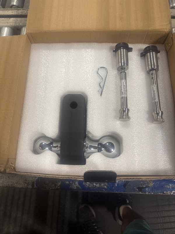 Photo 1 of ***MISSING PARTS****METOWARE Adjustable Drop Hitch - Aluminum Tow Hitch Fits 2-Inch Receiver - Heavy Duty Trailer Hitch with 8-Inch Drop/Rise for Truck (12,500 LBS GTW), Double Anti-Theft Stainless Steel Pin Locks(Black)