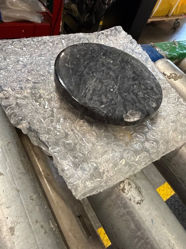 Photo 1 of [SMALL CHIP ON THE LID] HESHIBI Wooden Salt Cellar Box with Marble Lid & Spoon, Modern Black Stone Salt or Pepper Sugar Spice Seasoning Bowl Container Jar Holder Well Keeper Dish Pig Crock for Kitchen