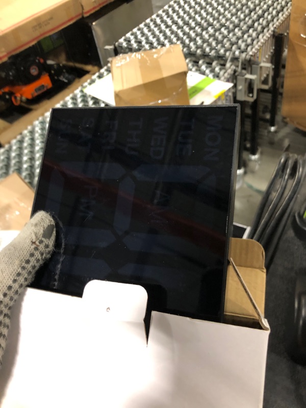 Photo 1 of ** MISSING CORD**
JALL 16.2" Large Digital Wall Clock with Seconds, Bluetooth Sync, Alarm Big LED, RGB Color, DST Temperature for Classroom Bedroom Garage Gym, Mount, Xmas, Birthday Gift for Aged Elderly Mother Father