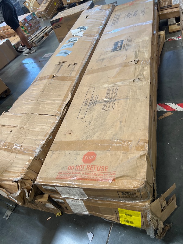 Photo 1 of *** ONLY 4/5 BOXES **** *** MOST WOOD IS BROKEN ***Backyard Discovery Arcadia 20' x 9.5' Cedar Wood Outdoor Gazebo Pavilion with Hardtop Galvanized Steel Slope Roof, Snow Support, Wind Resistance, PowerPort, Shade for Garden, Patio, Deck, Entertaining