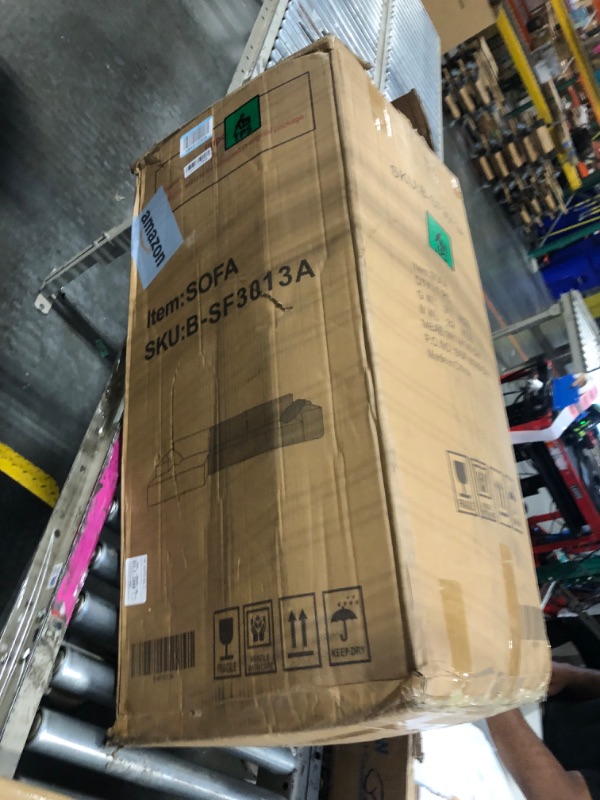 Photo 1 of ***MISSING HARDWARE***
ChicFurnit 104" Cloud Sectional Couches, Modular L-Shape Sofa with Deep Seat, Full Foam Sectional Couch with Right Chaise, Floor Boneless Sofa for Living Room, No Assembly Required, Beige