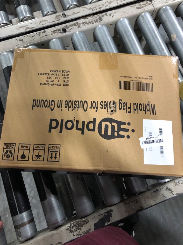 Photo 1 of ***MISSING PIECES**Wphold Flag Poles for Outside in Ground: 10 FT Flag Poles in Ground with 5 Pronges Base, Flag Pole Kit with 3x5FT American Flag for Yard Residential Commercial