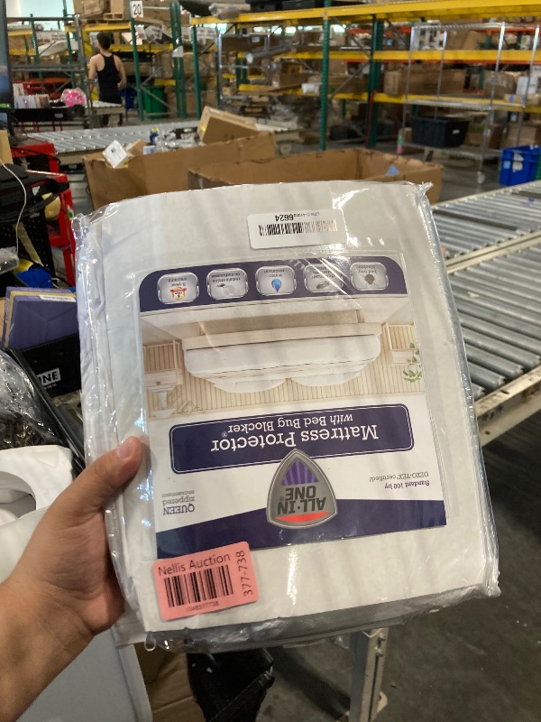 Photo 1 of **DIRTY**Bed Bug Blocker All-in-One Quiet Water Resistant Zip-Up Mattress Protector to Help Protect Against Irritants, Queen, White (FRE146XXWHIT03).. 