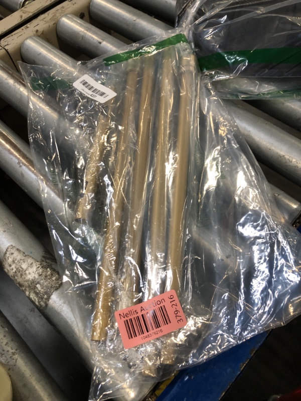 Photo 1 of **MISSING HARDWARE & BRACKETS** Gold Curtain Rods for Windows 48 to 84 Inch, Max 90 Inch, 5/8 Inch Adjustable Modern Curtain Rod with Adjustable Brackets, Easy Installation with Modern Finials, Adaptable to Various Styles of Rooms