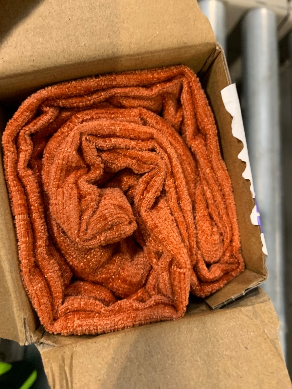 Photo 1 of ***HAVE BEEN USED***MIULEE Fall Pack of 2 Rust Throw Pillow Covers 20x20 Inch Soft Chenille Pillow Covers for Sofa Living Room Couch Solid Dyed Cases