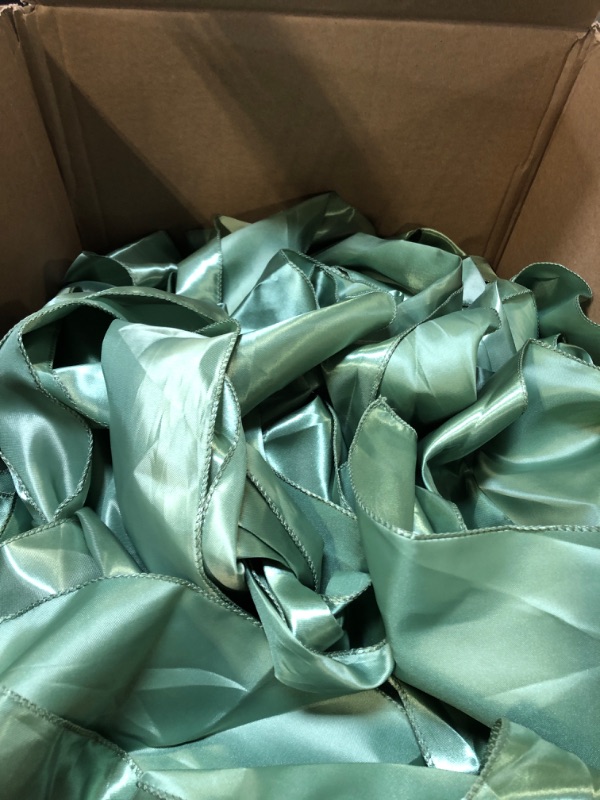 Photo 1 of  Double Face Dusty Sage Green Satin Ribbon 1" Continuous ,Sage Green Polyester Fabric Ribbon use for Bows Bouquet, Gift Wrapping, Floral Arrangement Wedding Decoration
