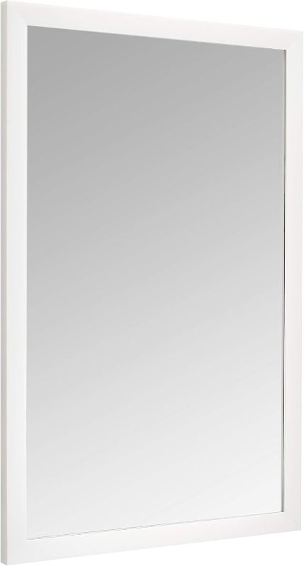 Photo 1 of  Rectangular Wall Mount Mirror, Standard Trim, White