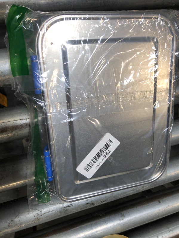 Photo 1 of **NEEDS TO BE CLEANED** BABHAMNESS Stainless Steel Bento Box Kids, 3 Compartments Leak Proof Metal Bento Lunch Box, 304 Stainless Steel Bento Lunch Containers for School and Office,Dishwasher Safe, BPA-Free-Blue