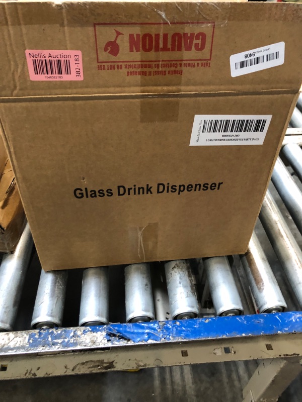 Photo 1 of 1 Gallon Glass Drink Dispensers For Parties 2PACK.Beverage Dispenser,Glass Drink Dispenser With Stand And Stainless Steel Spigot 100% Leakproof.Lemonade Dispenser With Ice Cylinder.Laundry Detergent