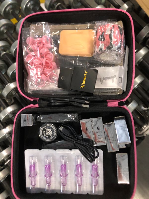 Photo 1 of ***ONLY ACCESSORIES SEE PICS**Eyebrow Tattoo Gun Microblading Kit Wireless Rotary Tattoo Pen Machine with Digital LED Display and 2Pcs Battery 20Pcs Needles for Beginners Artists Microblading Supplies (Black)