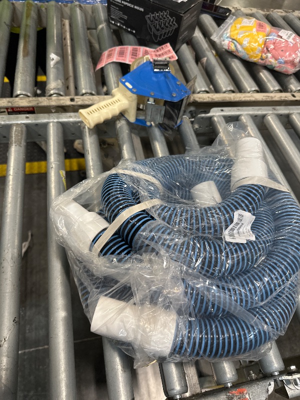 Photo 1 of 1.5" 6ft Swimming Pool Filter Pump Hose Replacement Kit, fit for Above Ground Swimming Pool Vacuum Skimmer 1 1/2" Filter Hose and for 1.25/1.5" Adapter Fittings -2 Hoses, 2 Adapters, 2 Tapes, 4 Clamps