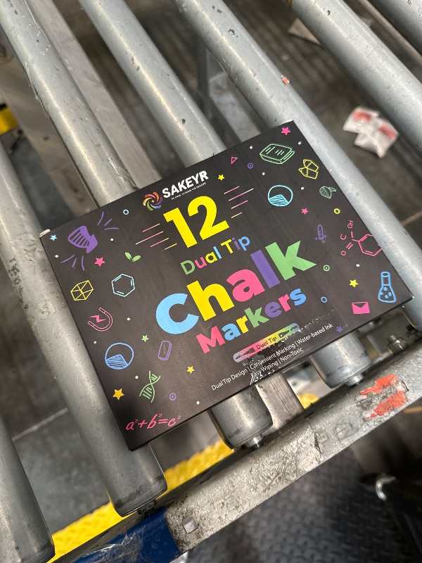 Photo 1 of 12 Dual Tip Liquid Chalk Markers - Erasable Chalk Markers for Blackboard, Chalkboard Signs, Glass, Chalk Pens Wet Erase Makers for Bar Menu, Shcool,Wedding Sign, Just Married Car Windows Decorations