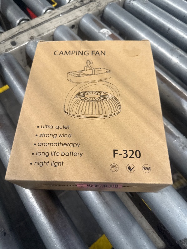 Photo 1 of 10000mAh Battery Operated Camping Fan with LED Light-7 inch USB Fan with Hanging Hook for Tent Car RV Hurricane Emergency Outage