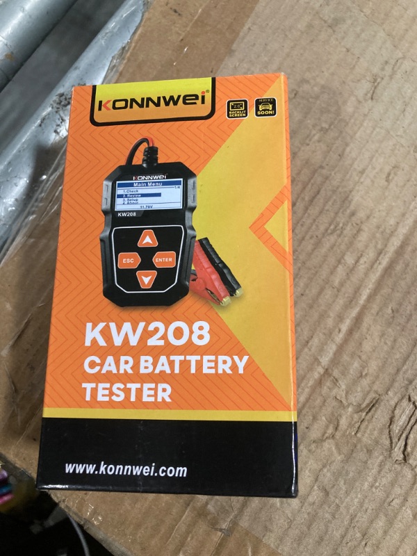 Photo 1 of **missing parts**KONNWEI KW208 12V Car Battery Tester, 100-2000 CCA Load Tester Automotive Alternator Tester Digital Auto Battery Analyzer Charging Cranking System Tester for Truck Marine Motorcycle SUV Boat