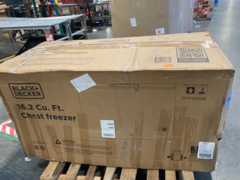 Photo 1 of **VERY USED** BLACK+DECKER 16.2 Cu. Ft. Chest Freezer, Deep Freezer with Top Opening, Freezer Chest with 2 Removable Storage Baskets, Mechanical Temperature Control, Manual Defrost, R600a Refrigerant,BCF1620E,White