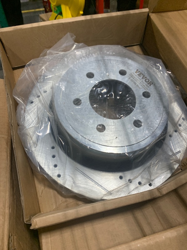 Photo 1 of VEVOR Brake Kit Front and Rear, Compatible with 2012-2020 Ford F-150 (MPB only), Drilled and Slotted Brake Rotors Ceramic Brake Pads Replacement, 13.8" Front Rotors 13.7" Rear Rotors