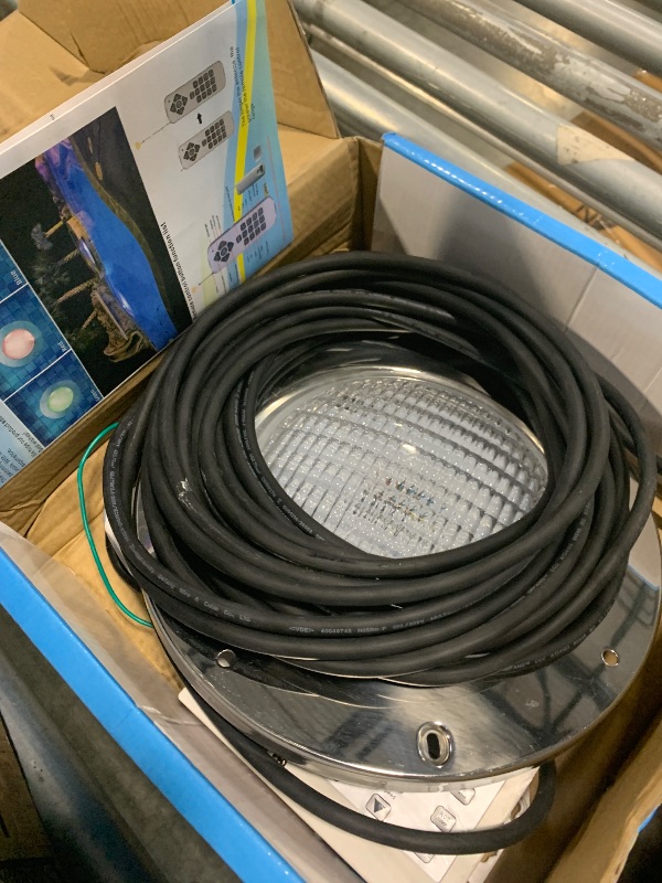 Photo 1 of 10 Inch LED Pool Lights for Inground Pool, 60W ColorColor Changing Underwater Light with APP/Remote/Controller, 12V Safe Low Voltage, IP68 Waterproof, Fits 10" Wet Niches, 50FT Cord