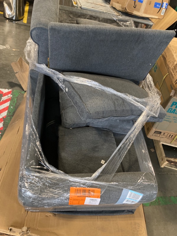 Photo 1 of ***Not Alike/ Similar***
Modern Design Chenille 3 Seat L-Shape Sectional Sofa with Storage Chaise for Apartment, Studio, Office,Living Room,L Shape-Dark Grey