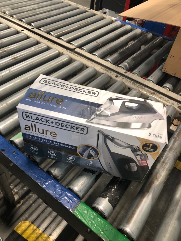 Photo 1 of BLACK+DECKER Allure Professional Steam Iron, 30% More Steam, Precision Tip, Stainless Steel Soleplate, Vertical Steam Function