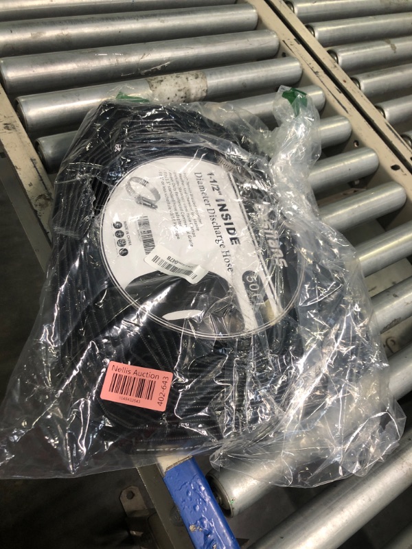 Photo 1 of 1-1/2" x 50 FT Pool Backwash Hose, Black Heavy Duty Reinforced PVC Lay Flat Water Discharge Hose for Swimming Pool Filter Pump