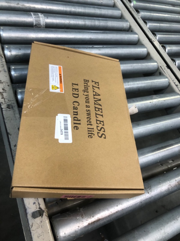 Photo 1 of kakoya Flickering Flameless Candles, Battery Operated Acrylic LED Pillar Candles with Remote Control and Timer, Set of 9 (Black)