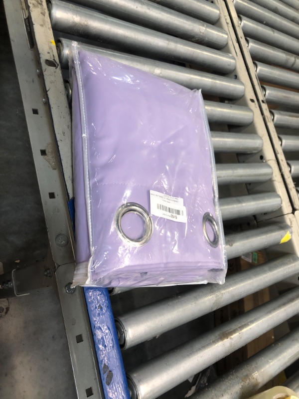 Photo 1 of 100% Blackout Window Curtain Panels for Bedroom, Heat and Full Light Blocking Drapes with Black Liner for Nursery, Thermal Insulated Solid Grommet Panels for Living Room, 52Wx90L, Lilac, 2 Panels
