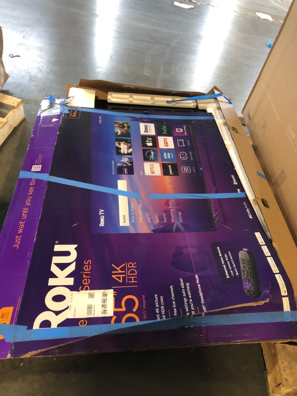 Photo 1 of Roku Smart TV 2025 – 65-Inch Select Series, 4K HDR TV – RokuTV with Enhanced Voice Remote – Flat Screen LED Television with Wi-Fi for Streaming Live Local News, Sports, Family Entertainment
