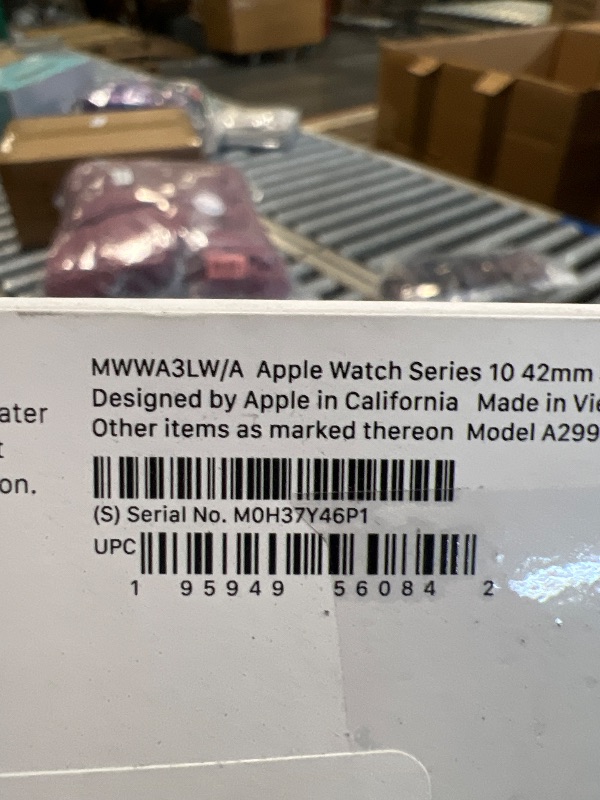 Photo 1 of [LOCKED TO APPLE ACCOUNT] Apple Watch Series 10 [GPS 42mm case] Smartwatch with Silver Aluminium Case with Denim Sport Band - S/M. Fitness Tracker, ECG App, Always-On Retina Display, Water Resistant