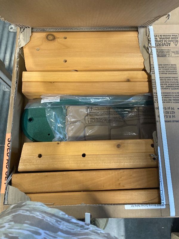 Photo 1 of ** TWO SETS, BOTH MISSING BOX 3/3**
KidKraft Kennedy Springs Wooden Outdoor Swing Set with Slide and Rock Wall